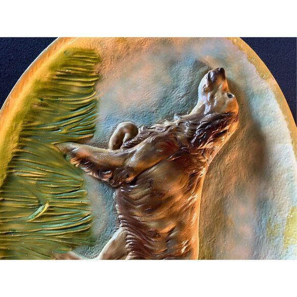 Vintage Setter Dog Plaster Plaque - Picture 6 of 6